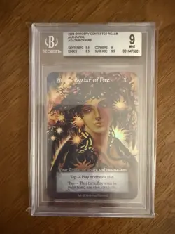 Avatar of Fire - Alpha Foil - BGS 9 Mint - Sorcery Contested Realm - Image 1