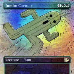 Jumbo Cactuar (Borderless) - FOIL - MTG - Final Fantasy - FIN - 0343 - RARE ~ NM - Image 1