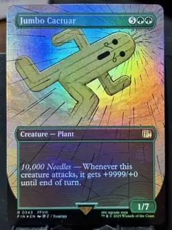 Jumbo Cactuar (Borderless) - FOIL - MTG - Final Fantasy - FIN - 0343 - RARE ~ NM - Image 3