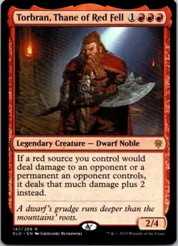 MTG Magic The Gathering Torban Thane of Red Fell Eldraine Played See Scan A - Image 1