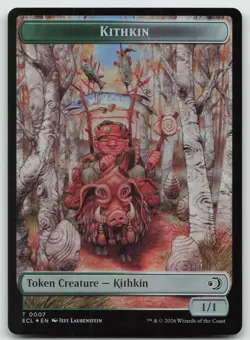 Elf 0004/Kithkin 0007 Double-Sided Token T Foil Lorwyn Eclipsed NM - Image 2