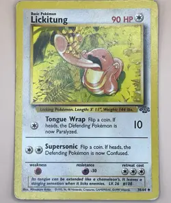 Lickitung 38/64 WOTC– Jungle Set – Moderately Played – 1999 Pokemon TCG - Image 1