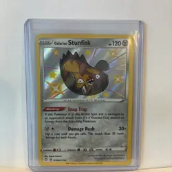Galarian Stunfisk SV088/SV122 Shiny Vault Holo Pokemon 2021 Shining Fates - NM - Image 1