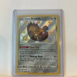 Galarian Stunfisk SV088/SV122 Shiny Vault Holo Pokemon 2021 Shining Fates - NM - Image 2