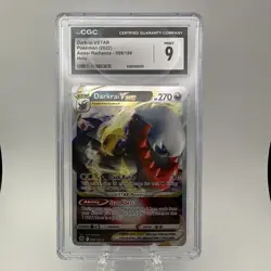Pokemon TCG: Darkrai VSTAR Ultra Rare 099/189 Astral Radiance CGC Mint 9 Slab - Image 1