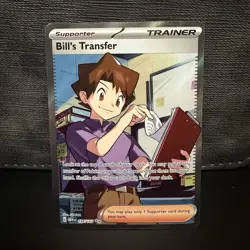 Pokemon Bill's Transfer Trainer Ultra Rare Holo 194/165 Sv151 English - Image 1