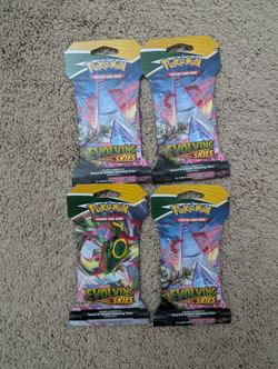 Pokemon TCG Sword & Shield Evolving Skies Sleeved Booster Pack (LOT OF 4) - Image 1