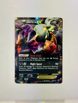 Pokemon Darkrai EX Ultra Rare Holo 180HP Legendary Treasures 88/113 *Damaged* - Image 1