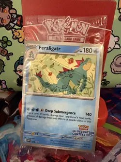 Pokemon Illustration Contest Promo Pack Sealed Feraligatr, Pikachu, & Toxtricity - Image 2