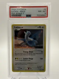 2008 POKEMON POP SERIES 7 #4 LATIOS-HOLO PSA 8 LOW POP! - Image 1