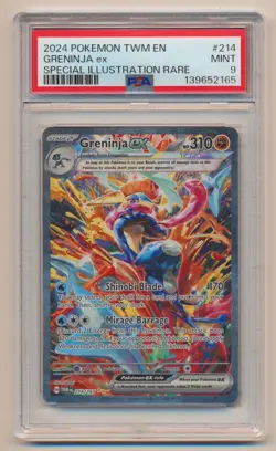 PSA 9 Pokemon Twilight Masquerade SIR Greninja EX TWM EN 214/167 MINT Condition! - Image 1