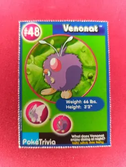 Venonat - #48 PokeTrivia Burger King Promo - Pokemon TCG - 1999 - Image 1
