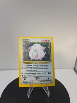 Pokemon TCG Chansey Base Set Foil 3/102 Holo Unlimited Holo Rare Wotc Vintage - Image 1