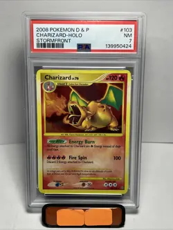 2008 POKEMON DIAMOND & PEARL STORMFRONT #103 CHARIZARD-HOLO PSA 7 - Image 1