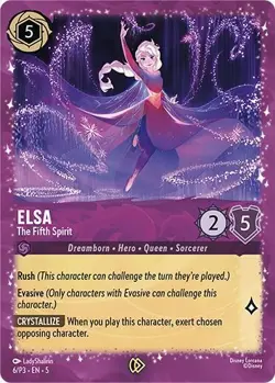 Elsa - The Fifth Spirit Holofoil Frozen Promo Disney Lorcana Promo Cards 6 NM - Image 1