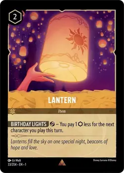 Disney Lorcana TCG - The First Chapter - Lantern Rare 33/204 - Image 1