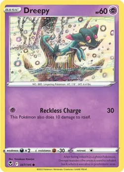 Dreepy SWSH12: Silver Tempest 087/195 NM English Pokemon Card - Image 1