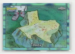 2025 Topps Chrome SpongeBob Texas Aqua Lava Refractor /199 Card #124 Sandy.. - Image 1