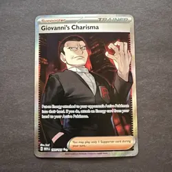 Pokemon Giovanni's Charisma 197/165 SV151 Holo Trainer Card English - Image 1