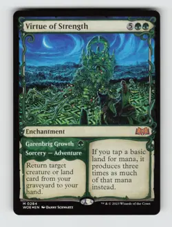 Virtue of Strength (Showcase)*Foil* WOE 284 NM - Image 1
