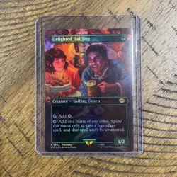 Delighted Halfling Borderless the Lord of the Rings: Tales of ME Foil Magic MTG - Image 1