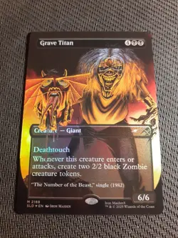 MTG - Foil Grave Titan - Iron Maiden Secret Lair - Magic the Gathering - Image 1