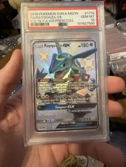 2018 Rayquaza GX 177a/168 Full Art Celestial Storm - Pokemon TCG English PSA 10 - Image 1