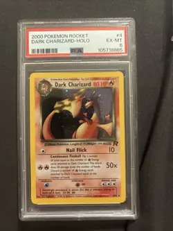 DARK CHARIZARD Team Rocket unlimited Holo Rare #4 Psa 6 Vintage Pokemon - Image 1