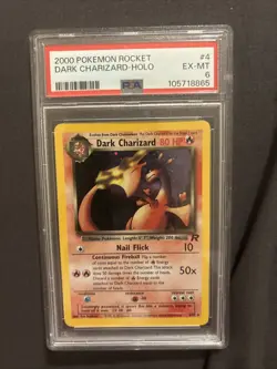 DARK CHARIZARD Team Rocket unlimited Holo Rare #4 Psa 6 Vintage Pokemon - Image 2