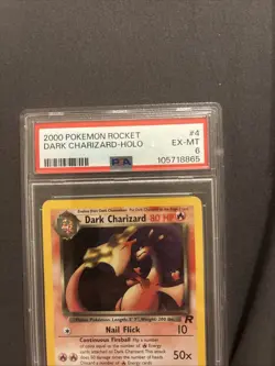 DARK CHARIZARD Team Rocket unlimited Holo Rare #4 Psa 6 Vintage Pokemon - Image 4