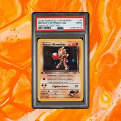 Pokemon Rocket's Hitmonchan Gym Heroes 1st Edition Holo Rare #11 PSA 9 📈 - Image 1