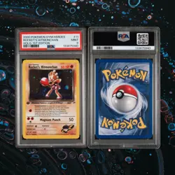Pokemon Rocket's Hitmonchan Gym Heroes 1st Edition Holo Rare #11 PSA 9 📈 - Image 3