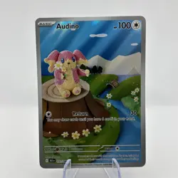 Pokemon TCG Audino 2025 Holo Black Bolt Illustration Rare Card 151/086 NM - Image 1