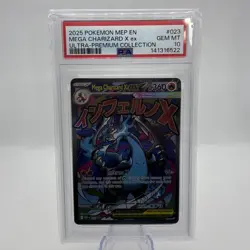 2025 POKEMON MEP EN-ME BLACK STAR PROMO #023 MEGA CHARIZARD X EX PSA 10 - Image 1