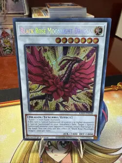 Yu-Gi-Oh! Black Rose Moonlight Dragon RA03-EN038 Secret Rare NM - Image 1
