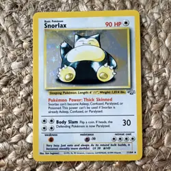 Pokemon TCG Snorlax Jungle Holo Basic Card 1999 11/64 English - Image 3