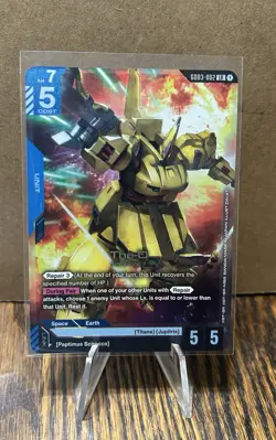 Bandai Gundam War TCG The-O RMX-003 GD03-002 LR Unit Card 5 Power 5 Defense - Image 1