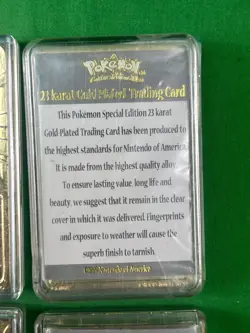 Pokemon Bundle of 4 Burger King 1999 Gold Plated Cards Pikachu Togepi Mewtwo (e1 - Image 4