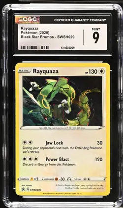 Rayquaza SWSH029 Black Star Promos Pokemon CGC 9 Mint - Image 1