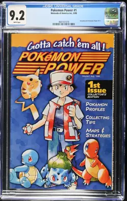 NINTENDO POKEMON POWER #1 - CGC 9.2 - NM- 1ST COMIC APPEARANCE ASH PIKACHU - Image 1