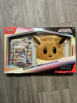 Pokemon Prismatic Evolutions Accessory Pouch Special Collection Factory Sealed - Image 1
