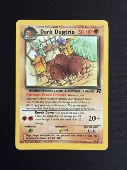 Pokemon TCG: 2000 Dark Dugtrio 23/82 Team Rocket Non-Holo Rare MP - Image 1