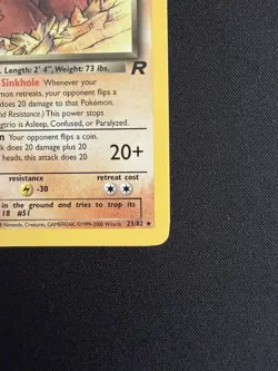 Pokemon TCG: 2000 Dark Dugtrio 23/82 Team Rocket Non-Holo Rare MP - Image 4