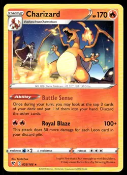 Pokemon TCG Vivid Voltage #025/185 Charizard LP - Image 1