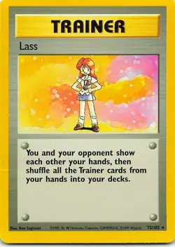 Lass 75/102 Base Set Rare LP Pokemon TCG - Image 1