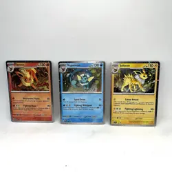 Pokemon Prismatic Jolteon Flareon Vaporeon SVP 167 168 169 Promo Set - Image 1