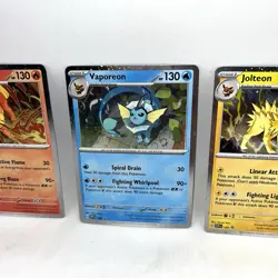 Pokemon Prismatic Jolteon Flareon Vaporeon SVP 167 168 169 Promo Set - Image 3