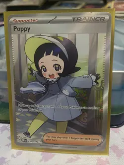 Poppy 220/197 Obsidian Flames Full Art Ultra Rare Holo Trainer Pokemon 2023 NM - Image 1