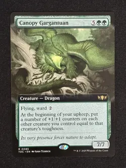1x MTG Canopy Gargantuan (Extended Art) - Commander: Tarkir: Dragonstorm (TDC) - Image 1