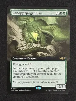1x MTG Canopy Gargantuan (Extended Art) - Commander: Tarkir: Dragonstorm (TDC) - Image 3